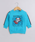 Bumzee Morpho Blue Graphic Print Sweatshirt, Full Sleeves, French Terry (Style Peb9685)