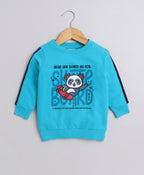 Bumzee Morpho Blue Graphic Print Sweatshirt, Full Sleeves, French Terry (Style Peb9685)