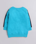 Bumzee Morpho Blue Graphic Print Sweatshirt, Full Sleeves, French Terry (Style Peb9685)