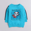 Boys French Terry Cartoon Sweatshirt - Morpho Blue