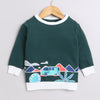 Boys French Terry Vehicle Sweatshirt - Bottle Green