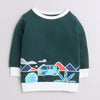 Boys French Terry Vehicle Sweatshirt - Bottle Green