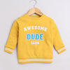 Boys French Terry Text Sweatshirt - Mustard