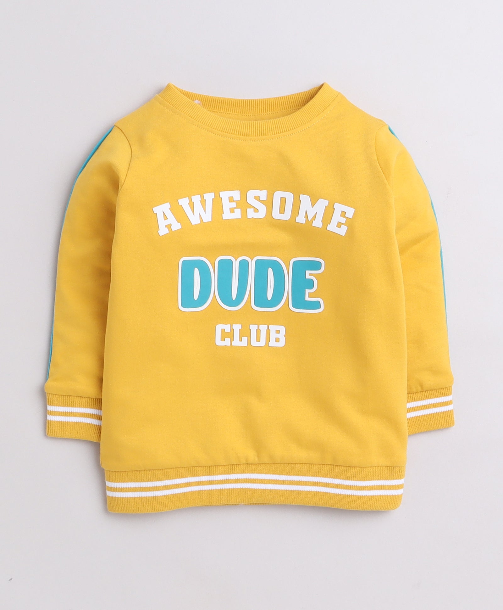 Boys French Terry Text Sweatshirt - Mustard