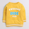 Boys French Terry Text Sweatshirt - Mustard