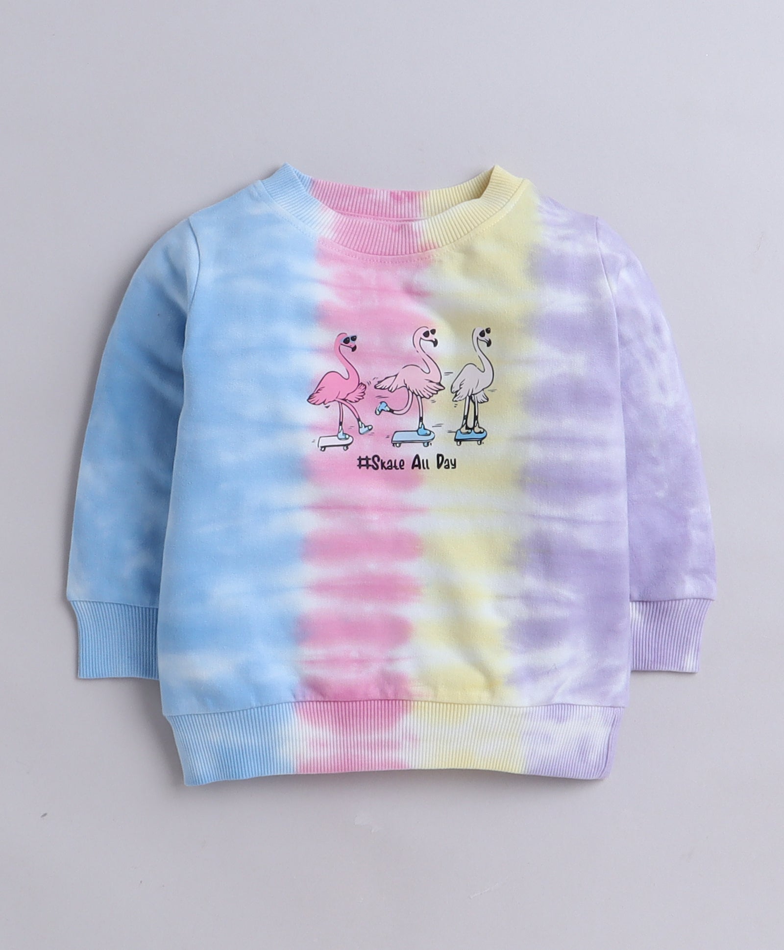 Girls French Terry Ostrich Sweatshirt - Multi