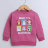 Girls Fleece Animal Sweatshirt - Mauve