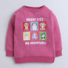 Girls Fleece Animal Sweatshirt - Mauve