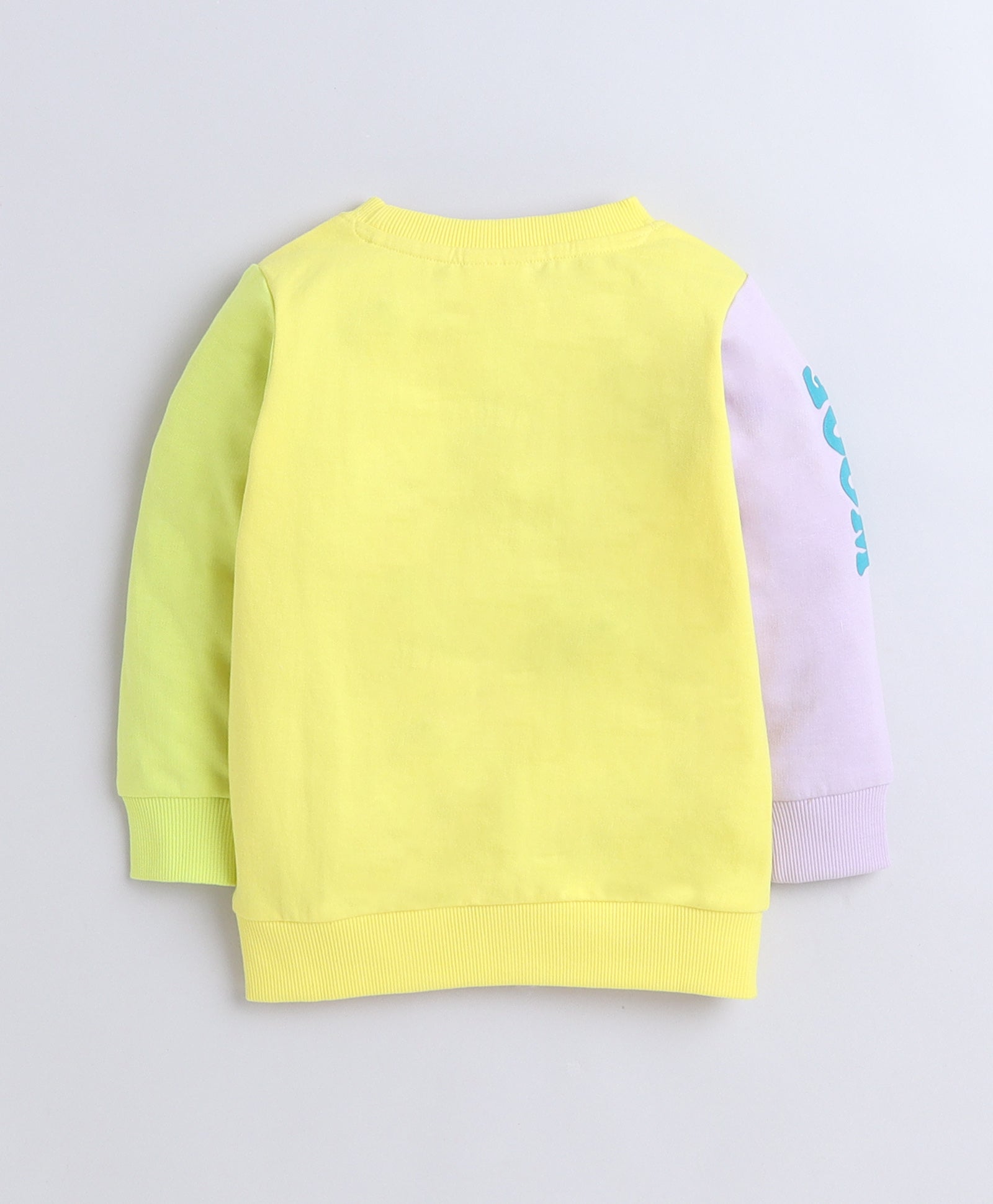 Girls French Terry Dog Sweatshirt - Yellow