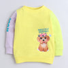 Girls French Terry Dog Sweatshirt - Yellow
