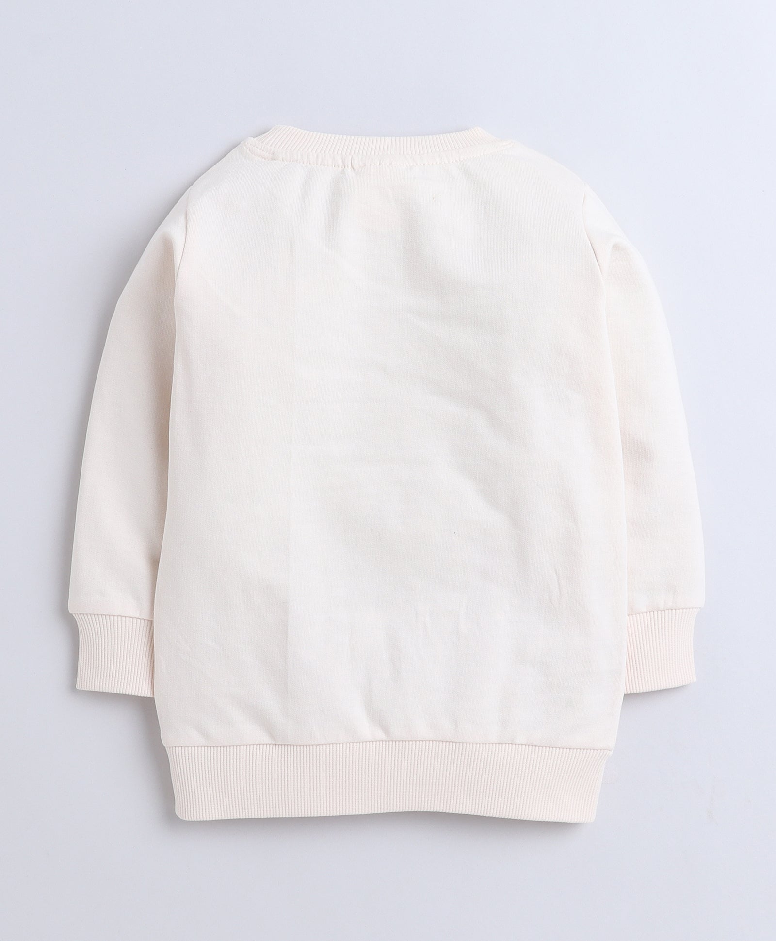 Girls French Terry Cartoon Sweatshirt - Cream