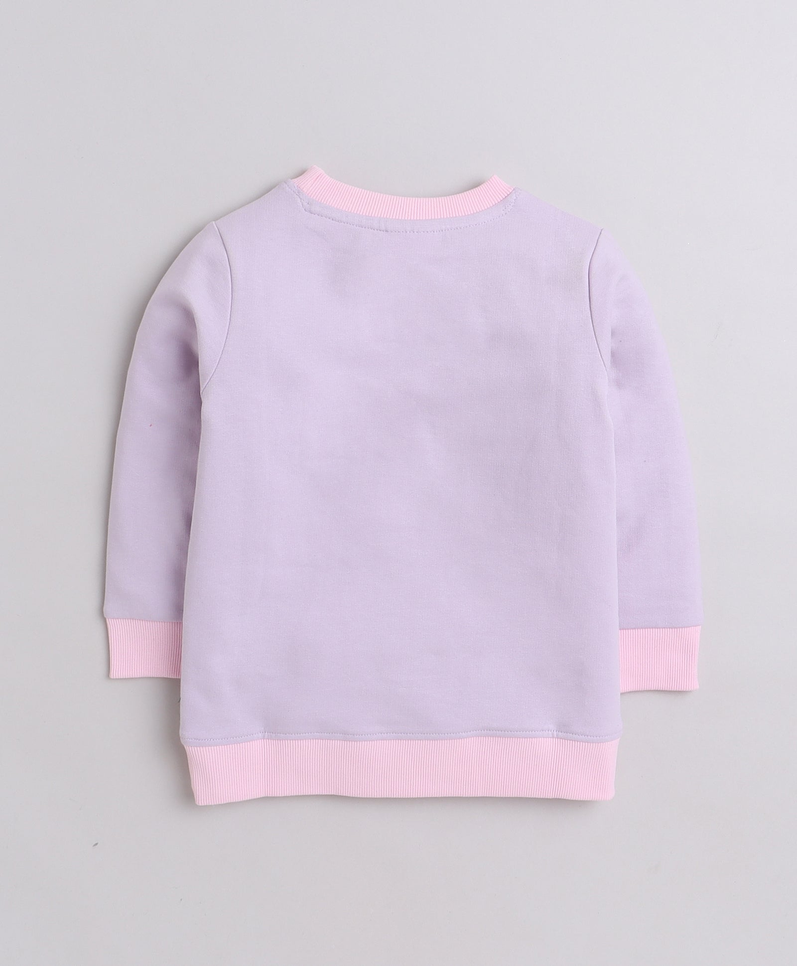 Girls French Terry Cat Sweatshirt - Lilac