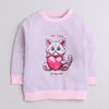 Girls French Terry Cat Sweatshirt - Lilac