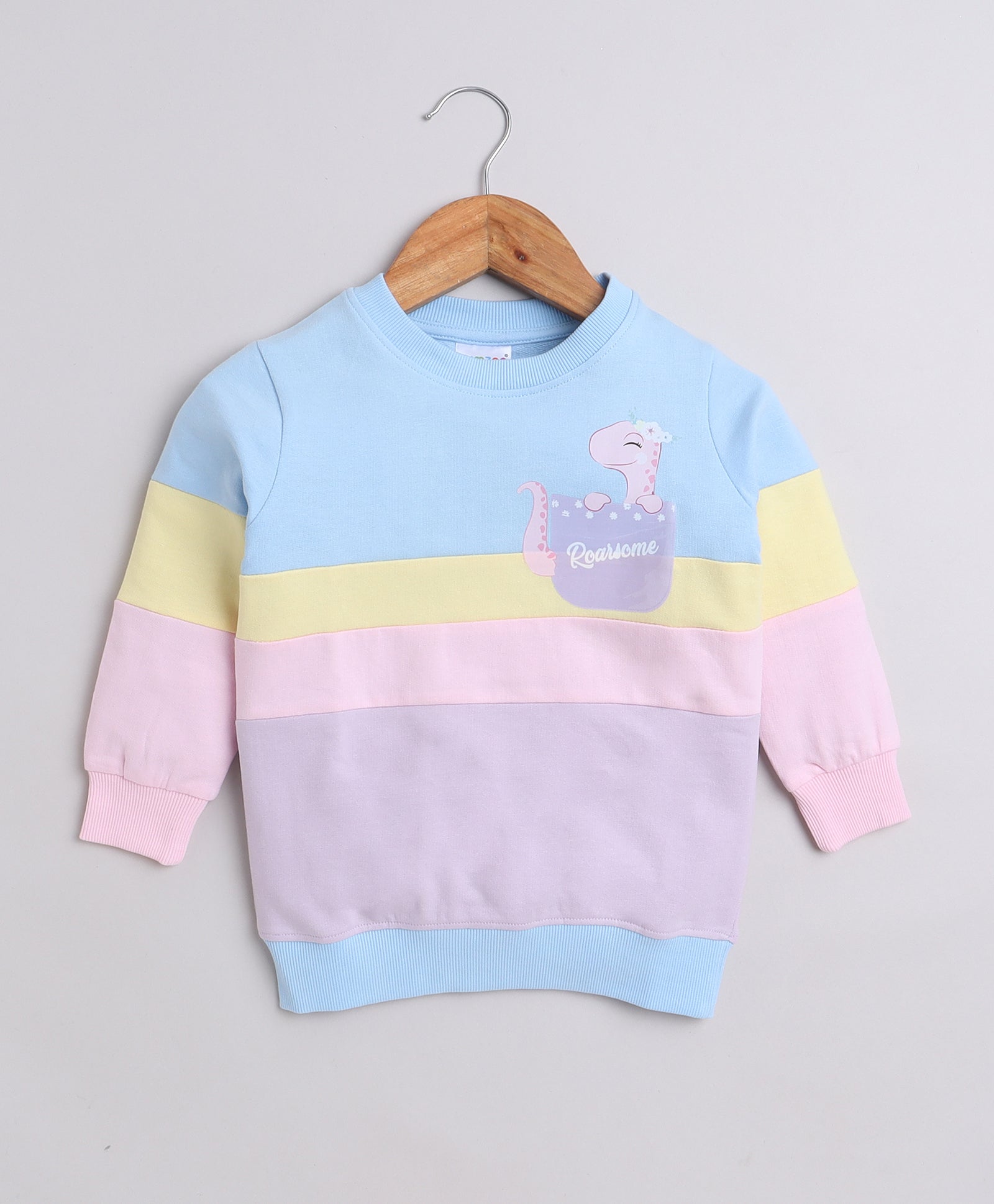 Girls French Terry Dino Sweatshirt - Multi
