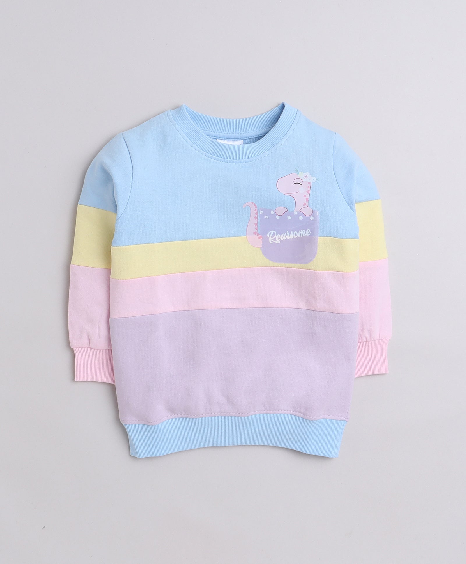 Girls French Terry Dino Sweatshirt - Multi
