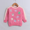 Girls French Terry Cactus & Heart Sweatshirt - Pink