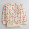 Girls French Terry Heart Sweatshirt - Beige