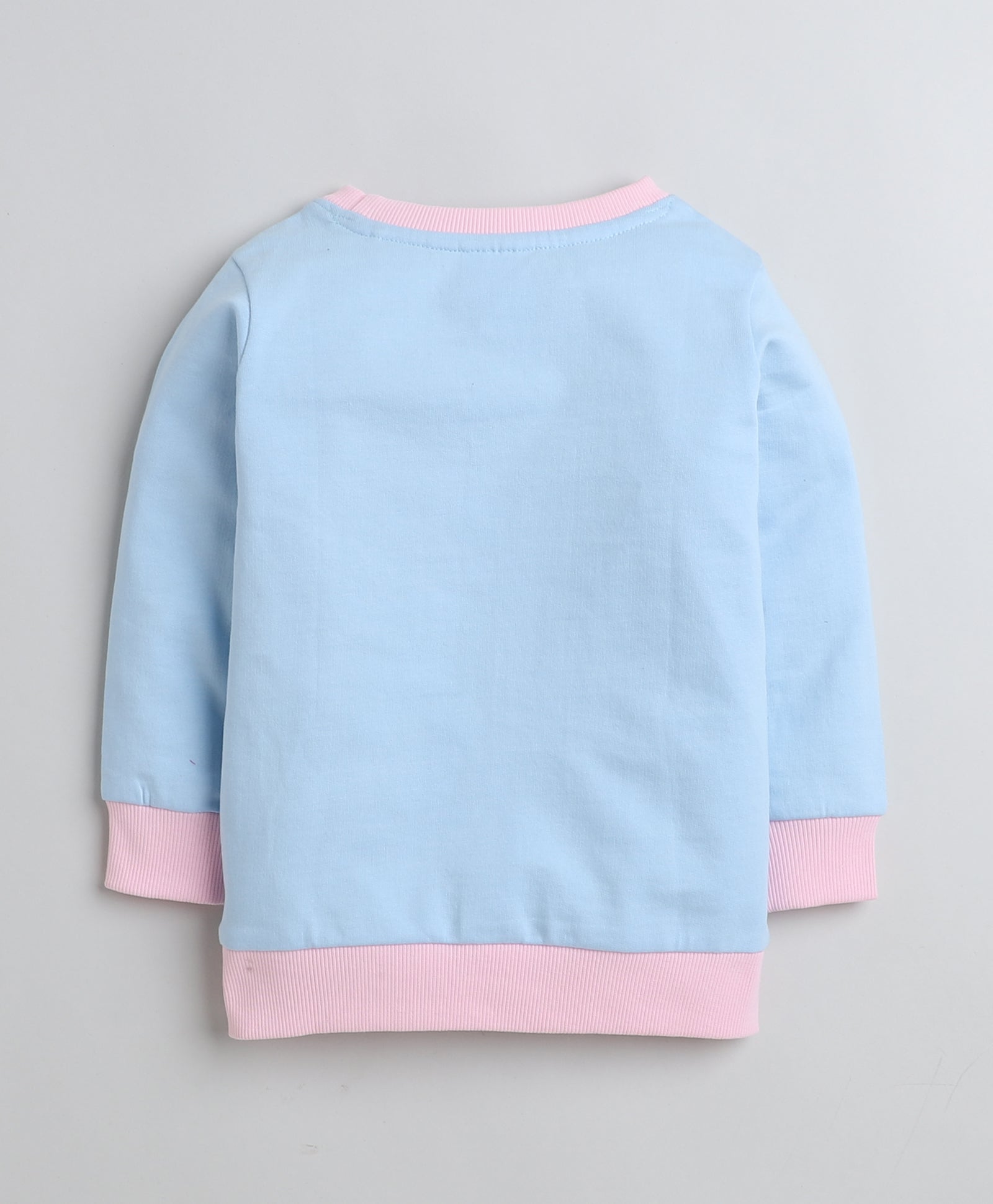 Girls French Terry Unicorn Sweatshirt - Sky Blue