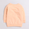 Girls French Terry Heart Sweatshirt - Peach