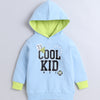 Boys French Terry Text Hooded Sweatshirt - Sky Blue