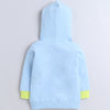 Boys French Terry Text Hooded Sweatshirt - Sky Blue