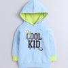 Boys French Terry Text Hooded Sweatshirt - Sky Blue