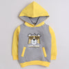 Boys Fleece Lion Hooded Sweatshirt - Grey & Yellow