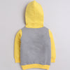 Boys Fleece Lion Hooded Sweatshirt - Grey & Yellow