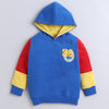 Boys French Terry Typography Hooded Sweatshirt - Royal Blue