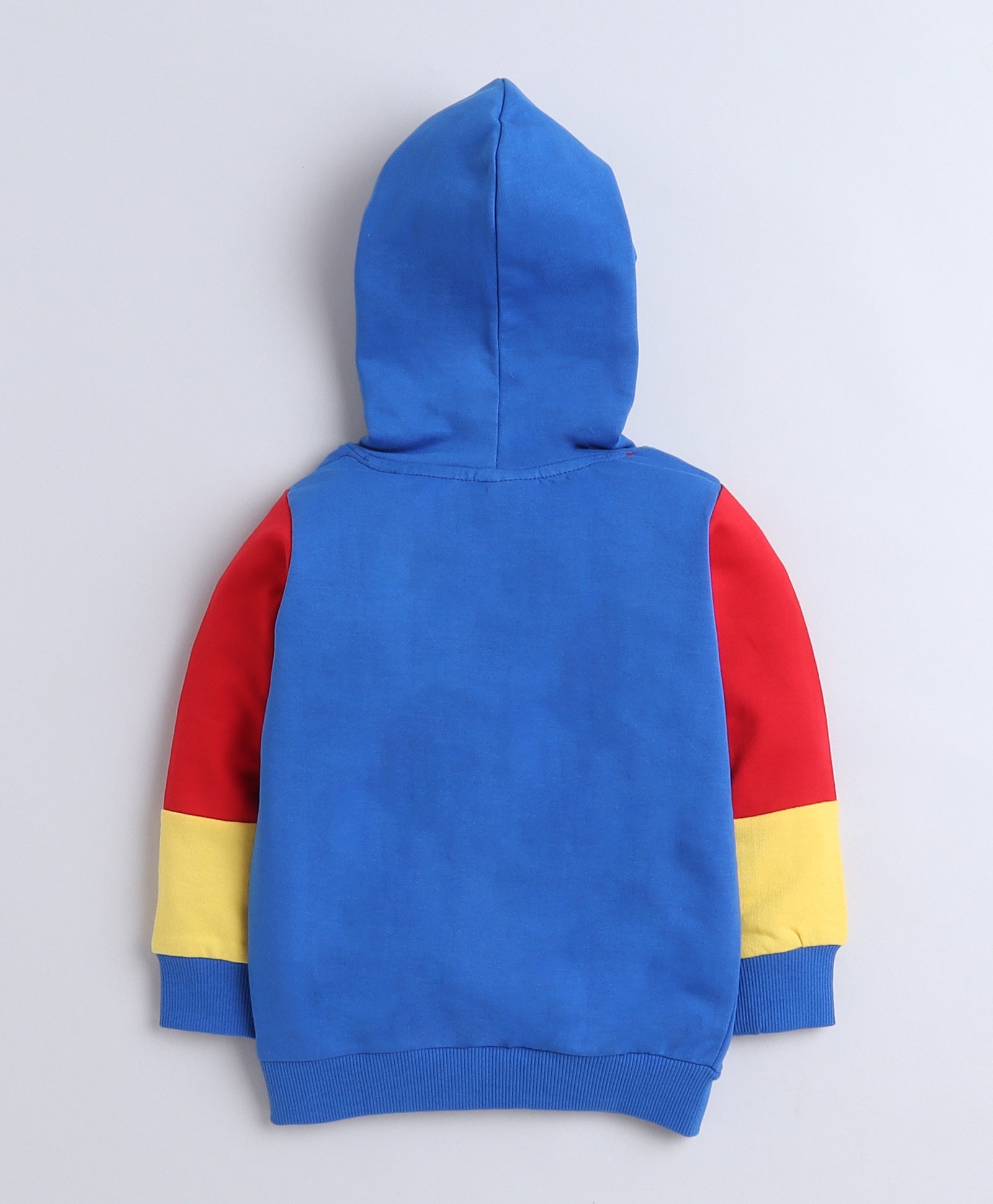 Boys French Terry Typography Hooded Sweatshirt - Royal Blue