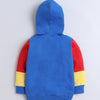 Boys French Terry Typography Hooded Sweatshirt - Royal Blue