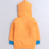 Boys Fleece Text Hooded Sweatshirt - Orange