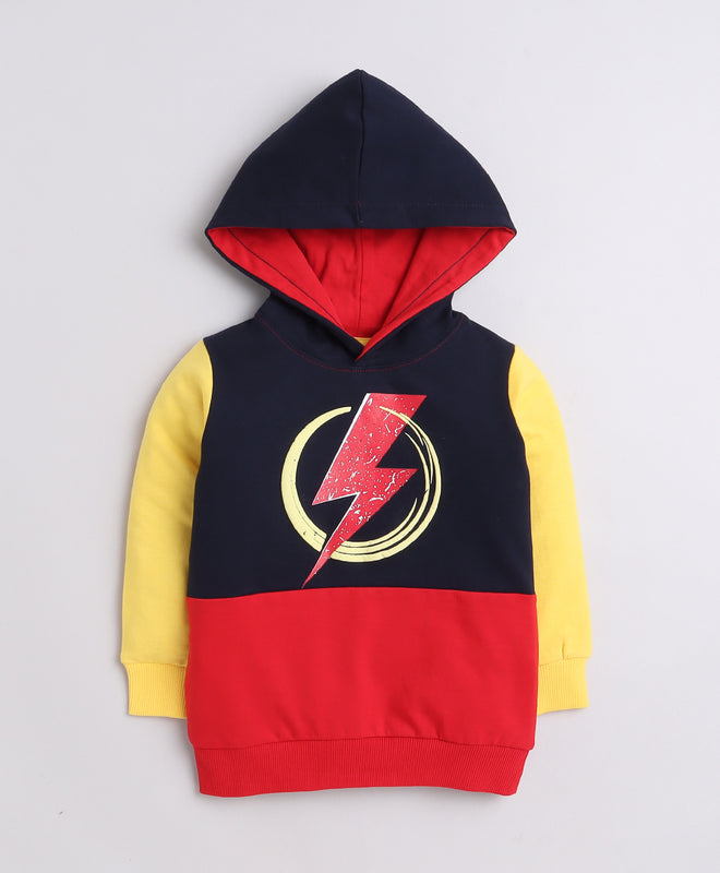 Boys Fleece cartoon Hooded Sweatshirt - Multi