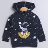 Boys Fleece Astronaut  Hooded Sweatshirt - Navy
