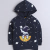 Boys Fleece Astronaut  Hooded Sweatshirt - Navy