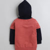 Boys French Terry Cycle Hooded Sweatshirt - Brick Red & Navy