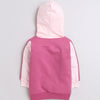 Girls Fleece Penguin Hooded Sweatshirt - Mauve & Pink