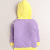Girls  French Terry Bunny Hooded Sweatshirt - Lavender & Yellow