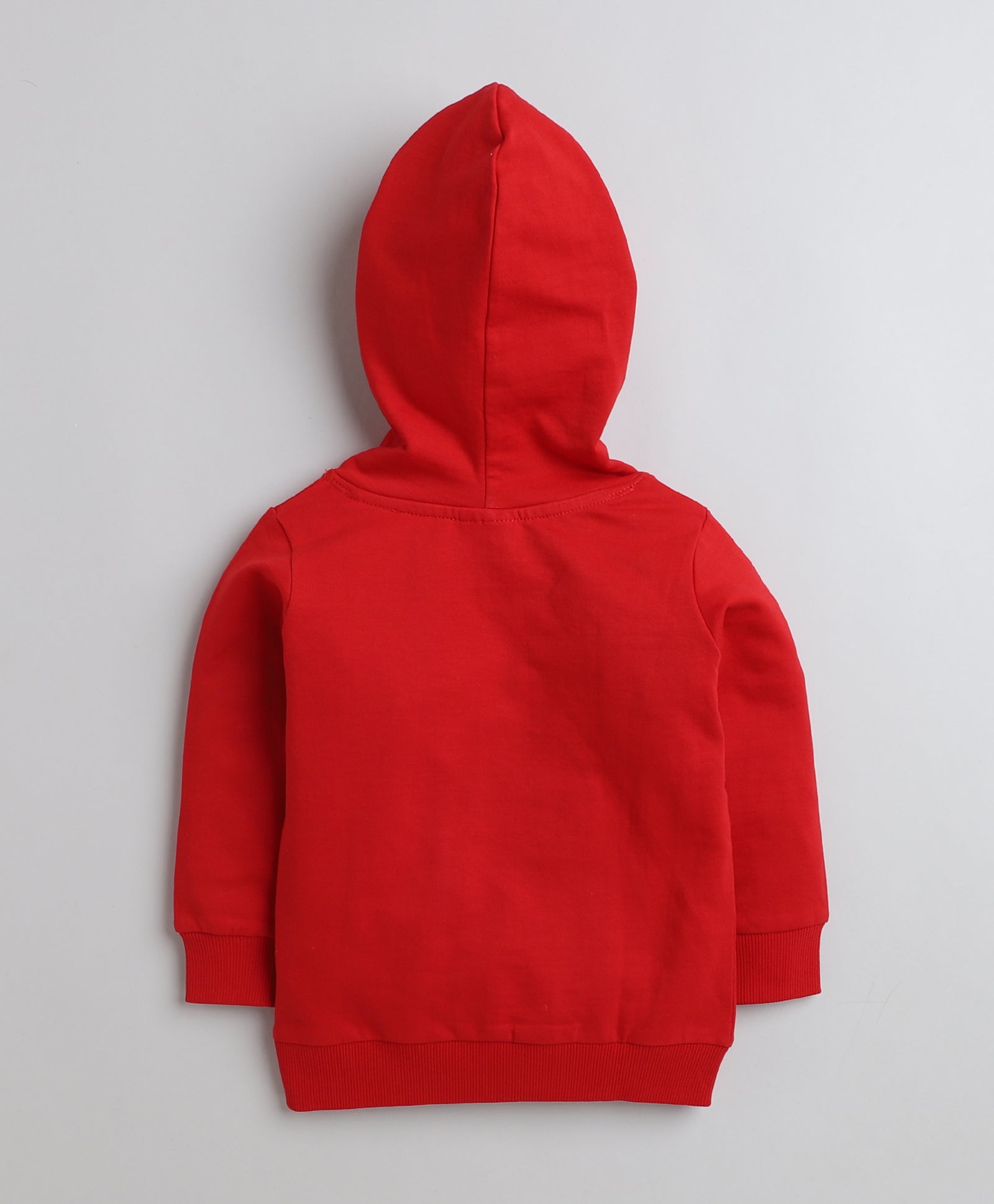Girls Fleece Penguin Hooded Sweatshirt - Red