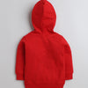 Girls Fleece Penguin Hooded Sweatshirt - Red
