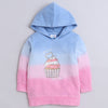 Girls French Terry Cuppy Cake Hooded Sweatshirt - Pink & Blue