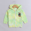 Boys French Terry Text Hooded Sweatshirt - Yellow & Green