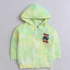 Boys French Terry Text Hooded Sweatshirt - Yellow & Green