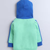 Boys Fleece Typography Hooded Sweatshirt - Green & Blue