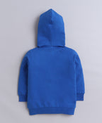 Bumzee Yellow & Royal Blue Graphic Print Sweatshirt, Full Sleeves, Fleece