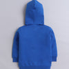 Boys Fleece Typography Hooded Sweatshirt - Yellow & Royal Blue