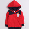 Boys Fleece Basketball Hooded Sweatshirt - Navy & Red