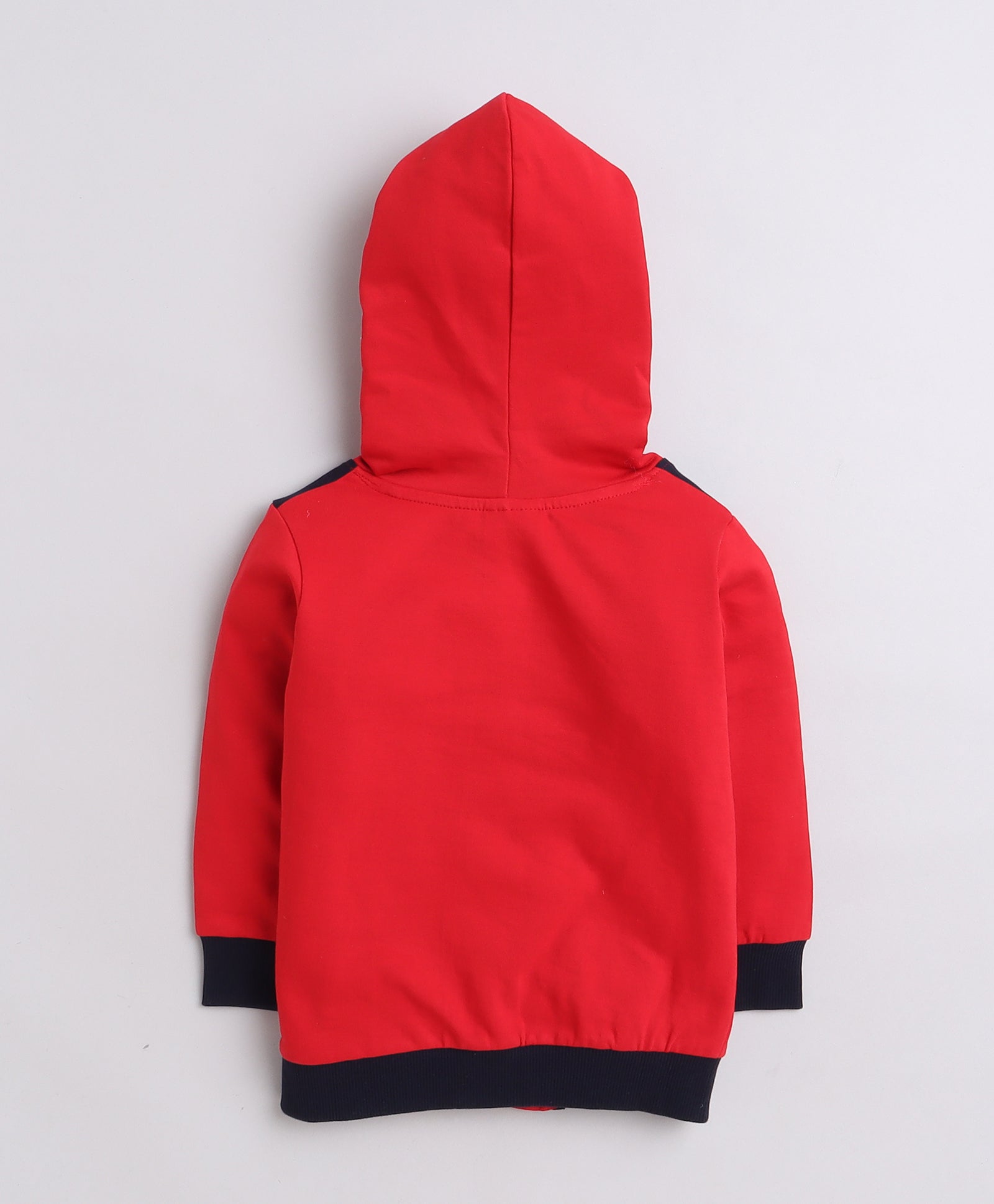 Boys Fleece Basketball Hooded Sweatshirt - Navy & Red