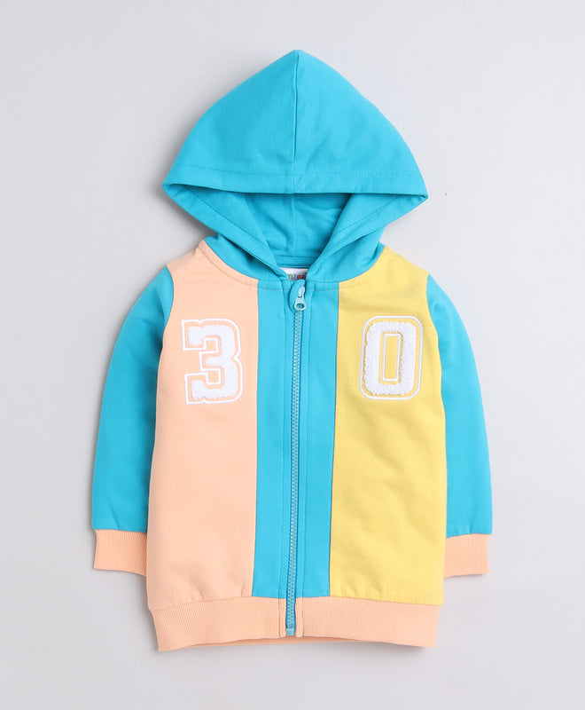 Boys French Terry Text Hooded Sweatshirt - Multi
