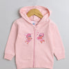 Girls French Terry Angel Hooded Sweatshirt - Pink